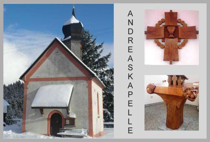 Ev. Andreaskapelle Wittenschwand mit Altar und Kreuz